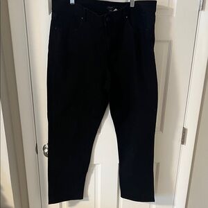 Ann Taylor Factory The Slim Straight Ankle Jean Black Midrise Size 16 NWT